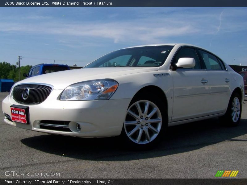 White Diamond Tricoat / Titanium 2008 Buick Lucerne CXS