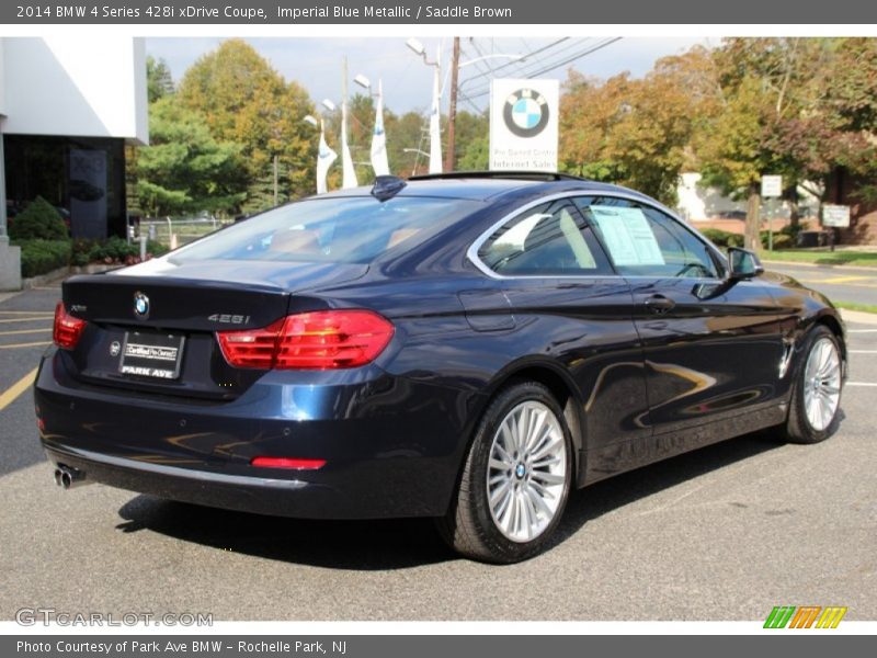 Imperial Blue Metallic / Saddle Brown 2014 BMW 4 Series 428i xDrive Coupe