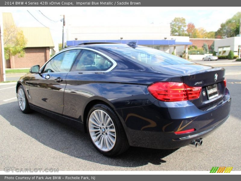 Imperial Blue Metallic / Saddle Brown 2014 BMW 4 Series 428i xDrive Coupe