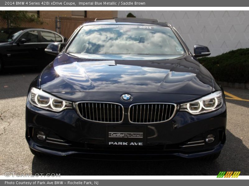 Imperial Blue Metallic / Saddle Brown 2014 BMW 4 Series 428i xDrive Coupe