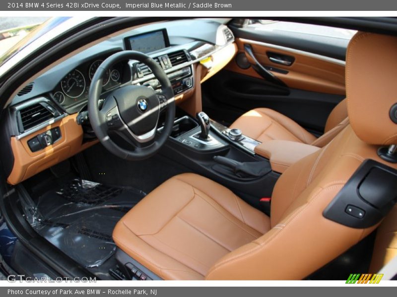 Imperial Blue Metallic / Saddle Brown 2014 BMW 4 Series 428i xDrive Coupe