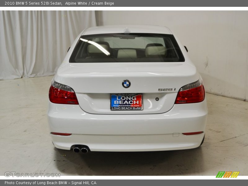 Alpine White / Cream Beige 2010 BMW 5 Series 528i Sedan
