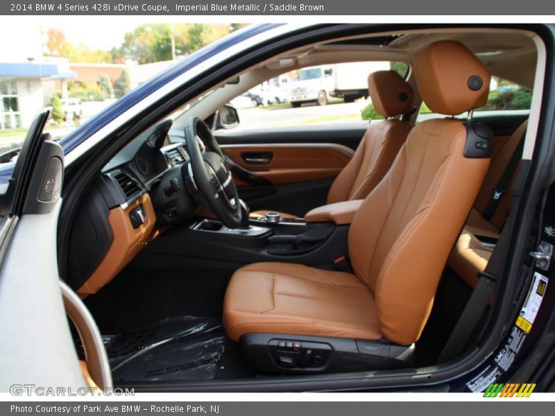 Imperial Blue Metallic / Saddle Brown 2014 BMW 4 Series 428i xDrive Coupe
