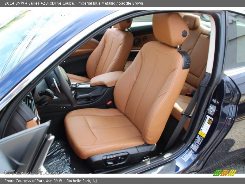 Imperial Blue Metallic / Saddle Brown 2014 BMW 4 Series 428i xDrive Coupe