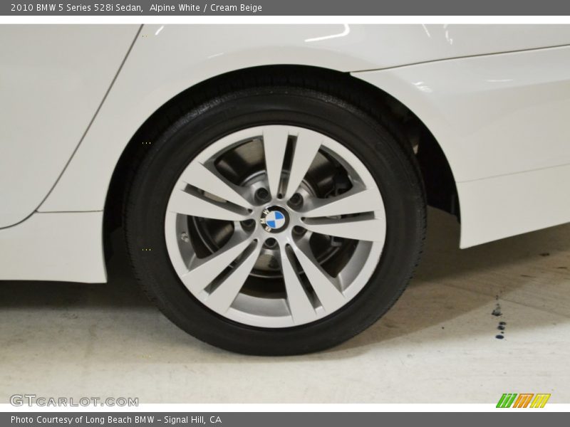 Alpine White / Cream Beige 2010 BMW 5 Series 528i Sedan