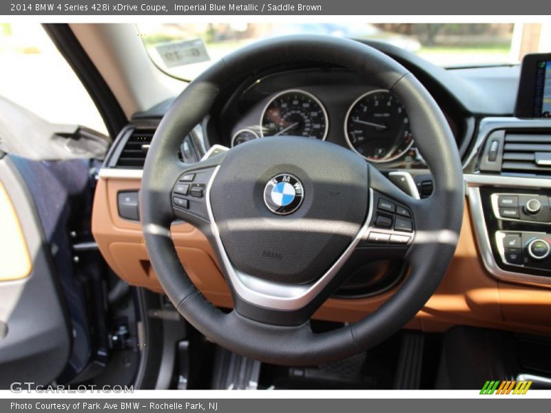 Imperial Blue Metallic / Saddle Brown 2014 BMW 4 Series 428i xDrive Coupe