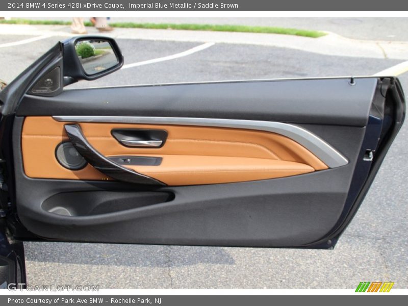 Imperial Blue Metallic / Saddle Brown 2014 BMW 4 Series 428i xDrive Coupe