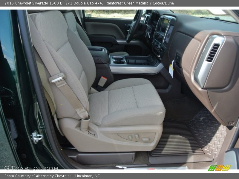 Rainforest Green Metallic / Cocoa/Dune 2015 Chevrolet Silverado 1500 LT Z71 Double Cab 4x4