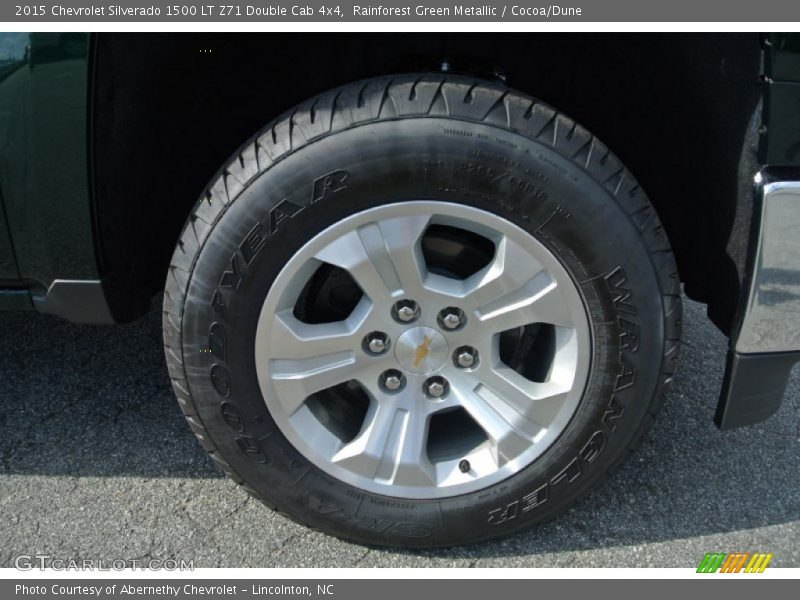 Rainforest Green Metallic / Cocoa/Dune 2015 Chevrolet Silverado 1500 LT Z71 Double Cab 4x4