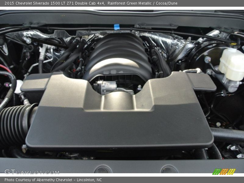 Rainforest Green Metallic / Cocoa/Dune 2015 Chevrolet Silverado 1500 LT Z71 Double Cab 4x4