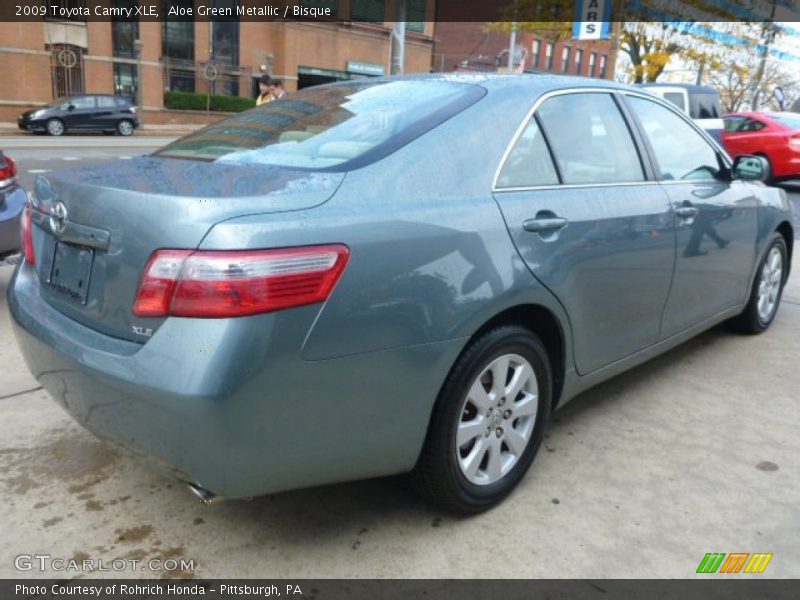 Aloe Green Metallic / Bisque 2009 Toyota Camry XLE