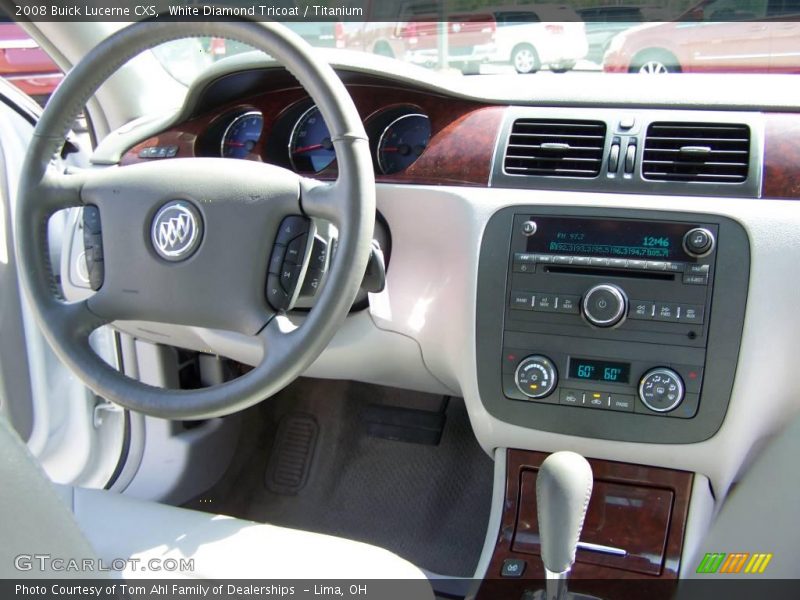 White Diamond Tricoat / Titanium 2008 Buick Lucerne CXS