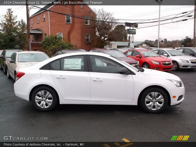 Summit White / Jet Black/Medium Titanium 2014 Chevrolet Cruze LS