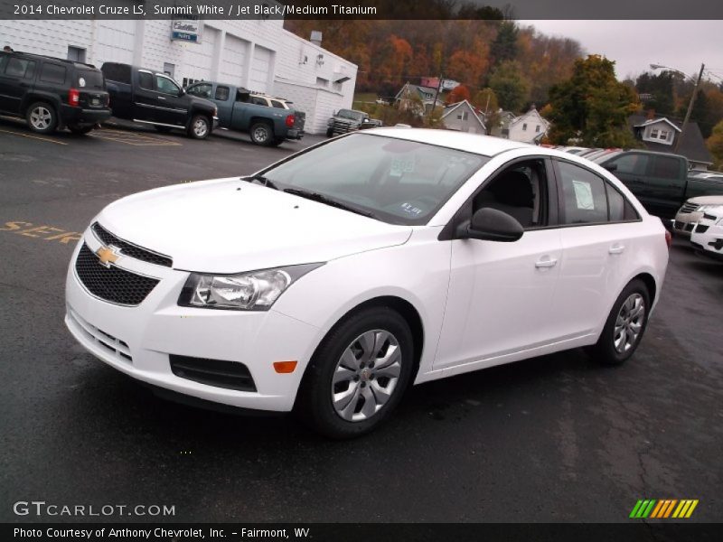 Summit White / Jet Black/Medium Titanium 2014 Chevrolet Cruze LS