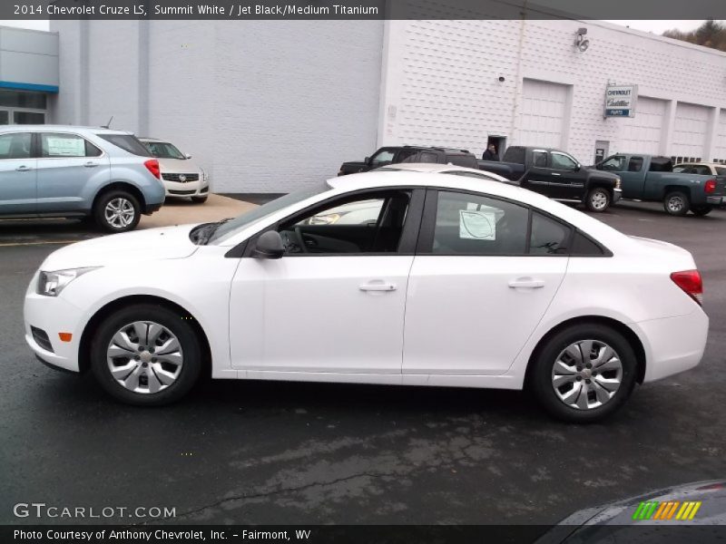Summit White / Jet Black/Medium Titanium 2014 Chevrolet Cruze LS