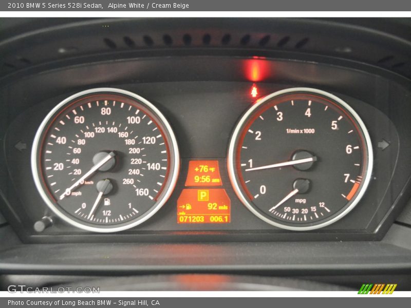 Alpine White / Cream Beige 2010 BMW 5 Series 528i Sedan