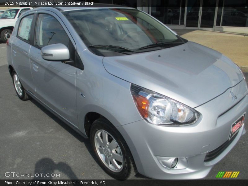Starlight Silver / Black 2015 Mitsubishi Mirage ES