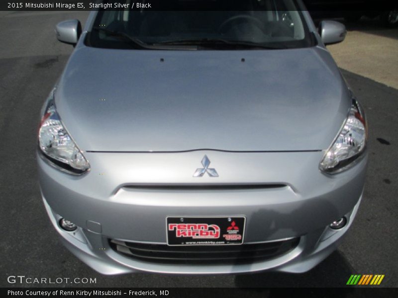 Starlight Silver / Black 2015 Mitsubishi Mirage ES