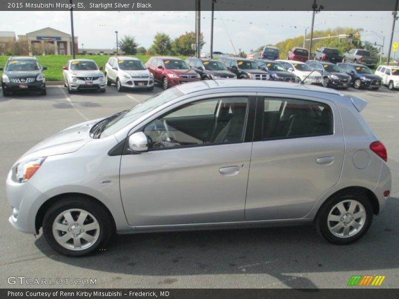 Starlight Silver / Black 2015 Mitsubishi Mirage ES