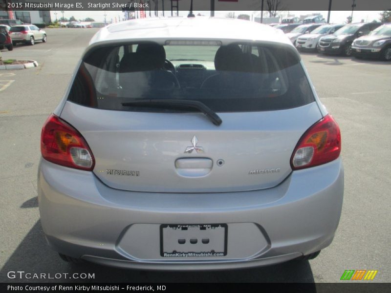 Starlight Silver / Black 2015 Mitsubishi Mirage ES