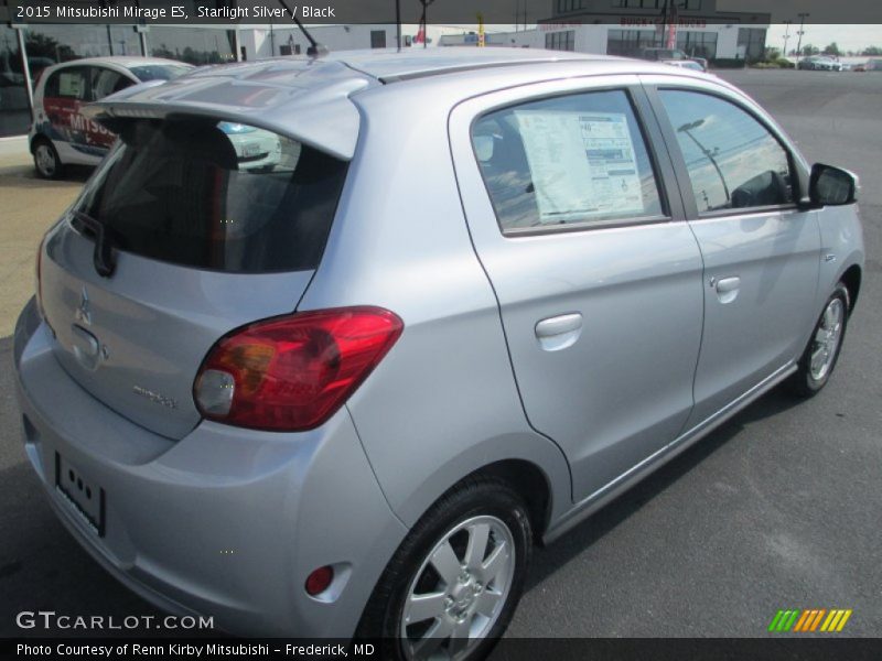 Starlight Silver / Black 2015 Mitsubishi Mirage ES
