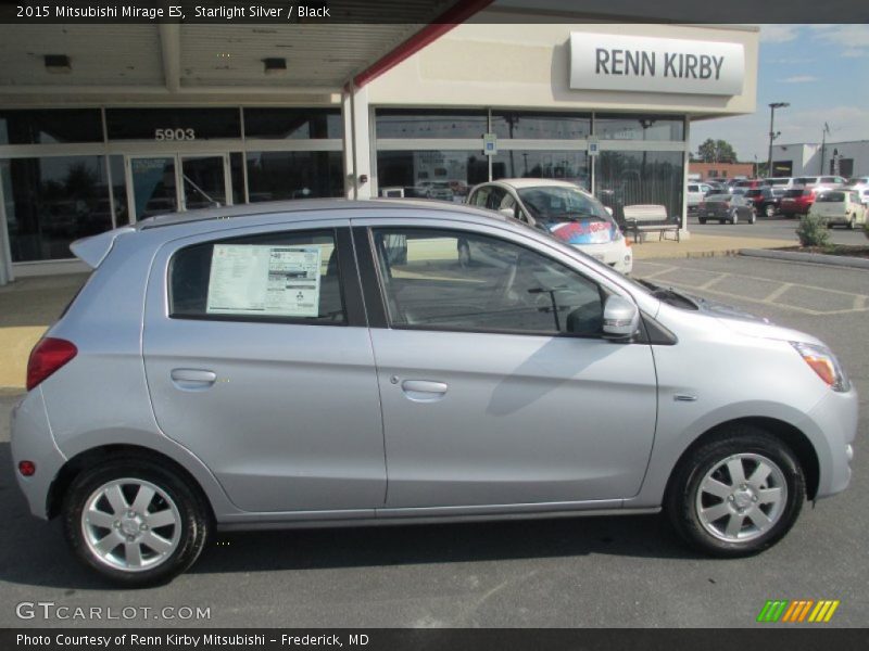 Starlight Silver / Black 2015 Mitsubishi Mirage ES