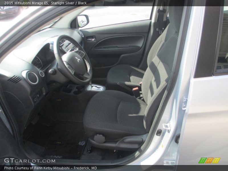 Starlight Silver / Black 2015 Mitsubishi Mirage ES