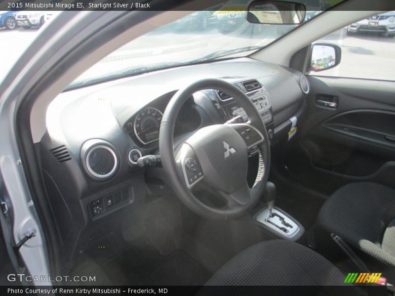 Starlight Silver / Black 2015 Mitsubishi Mirage ES