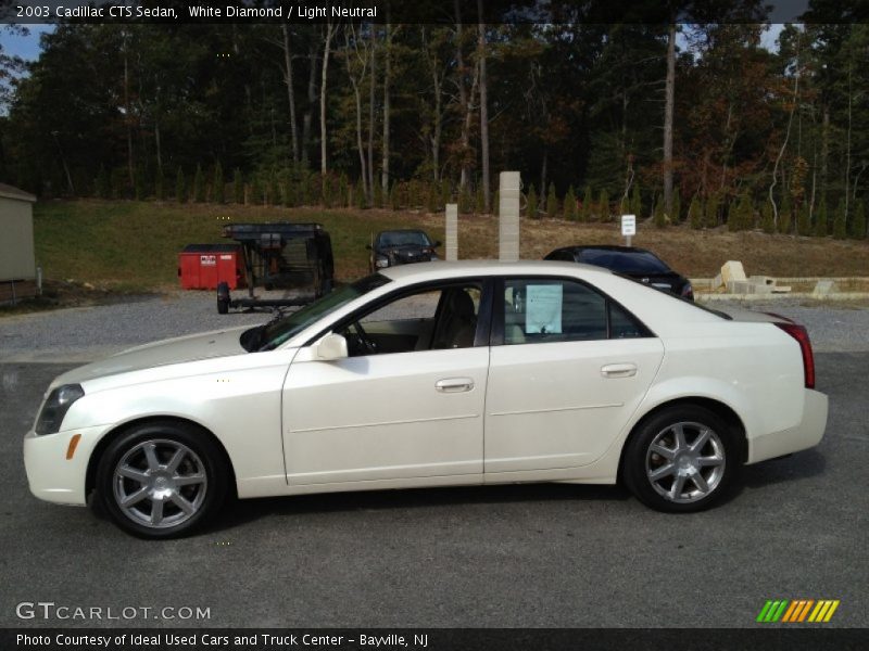 White Diamond / Light Neutral 2003 Cadillac CTS Sedan