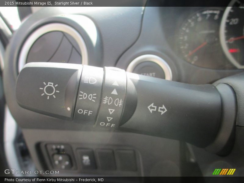 Starlight Silver / Black 2015 Mitsubishi Mirage ES