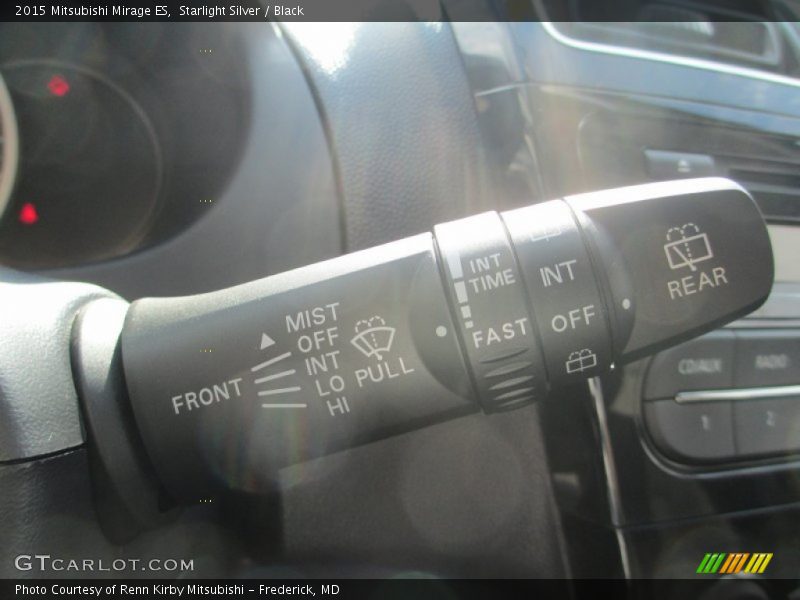 Starlight Silver / Black 2015 Mitsubishi Mirage ES