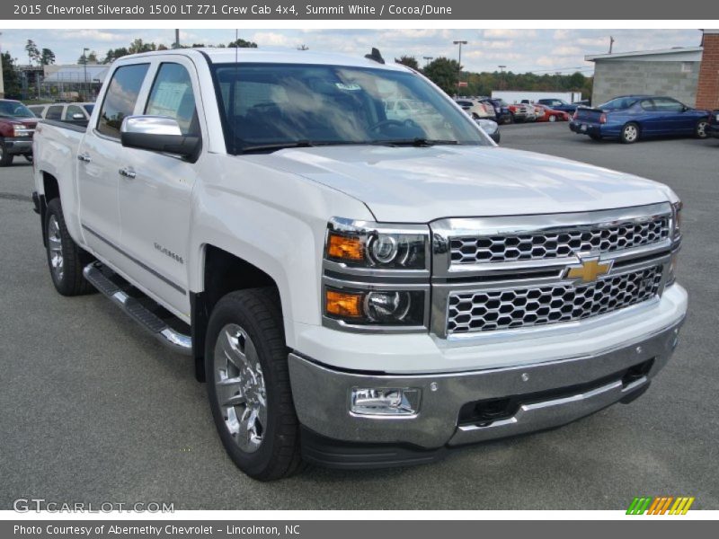 Summit White / Cocoa/Dune 2015 Chevrolet Silverado 1500 LT Z71 Crew Cab 4x4