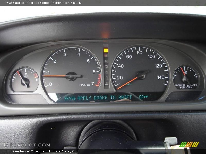 Sable Black / Black 1998 Cadillac Eldorado Coupe