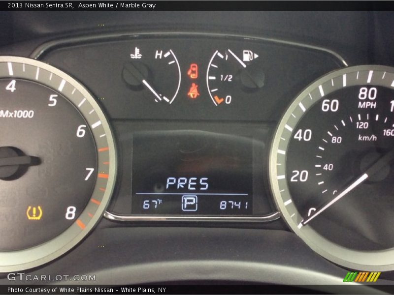 Aspen White / Marble Gray 2013 Nissan Sentra SR