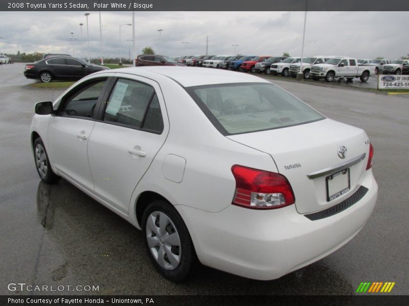 Polar White / Bisque 2008 Toyota Yaris S Sedan