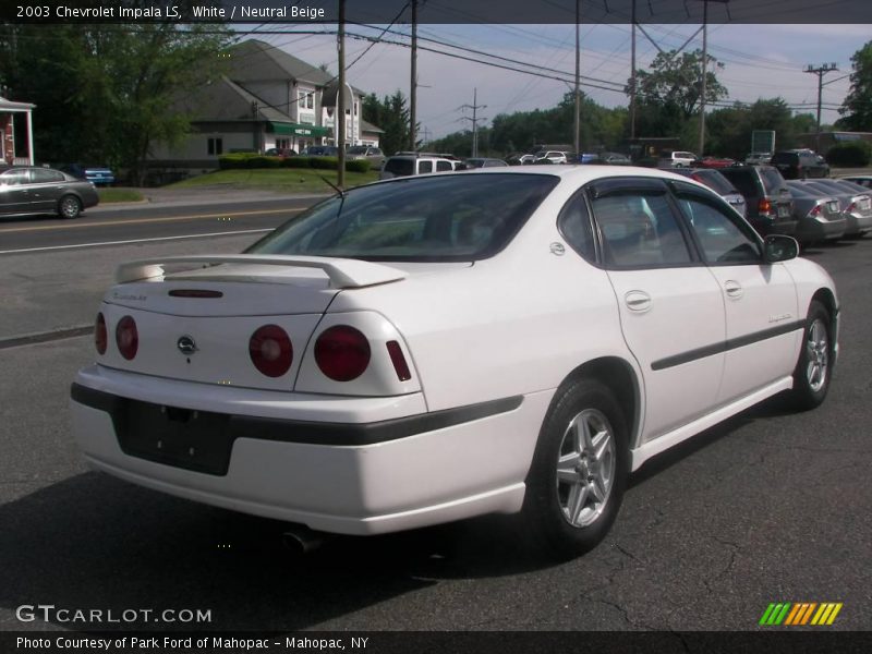 White / Neutral Beige 2003 Chevrolet Impala LS