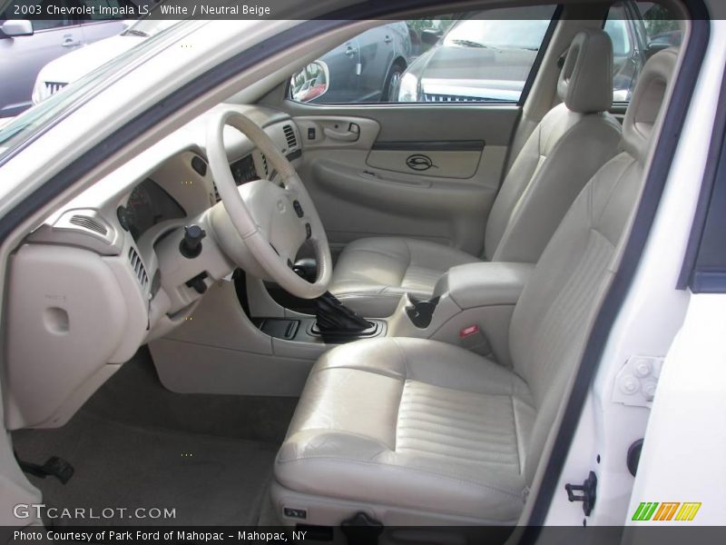 White / Neutral Beige 2003 Chevrolet Impala LS