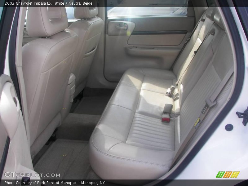 White / Neutral Beige 2003 Chevrolet Impala LS