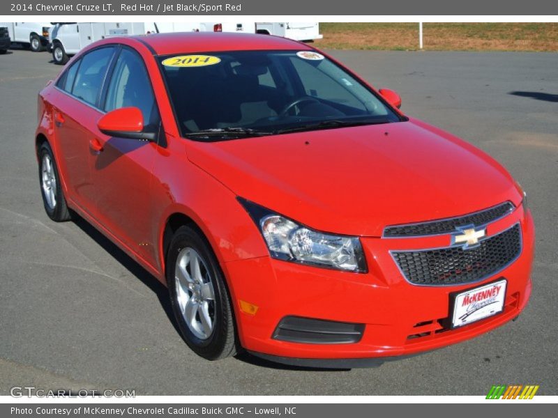 Red Hot / Jet Black/Sport Red 2014 Chevrolet Cruze LT