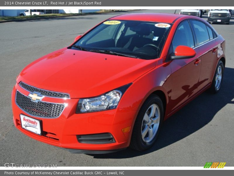 Red Hot / Jet Black/Sport Red 2014 Chevrolet Cruze LT