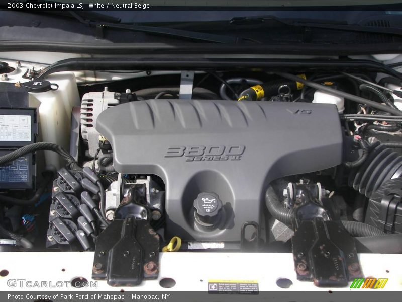 White / Neutral Beige 2003 Chevrolet Impala LS