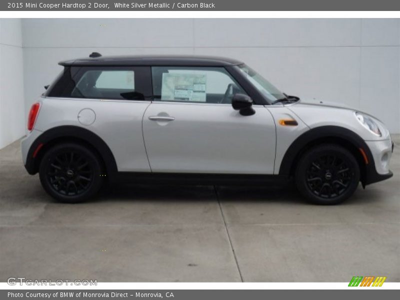 White Silver Metallic / Carbon Black 2015 Mini Cooper Hardtop 2 Door