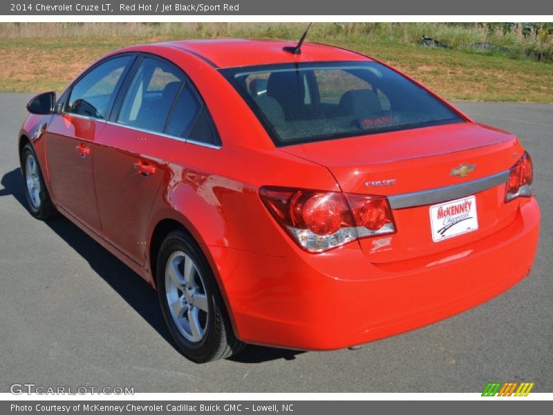 Red Hot / Jet Black/Sport Red 2014 Chevrolet Cruze LT