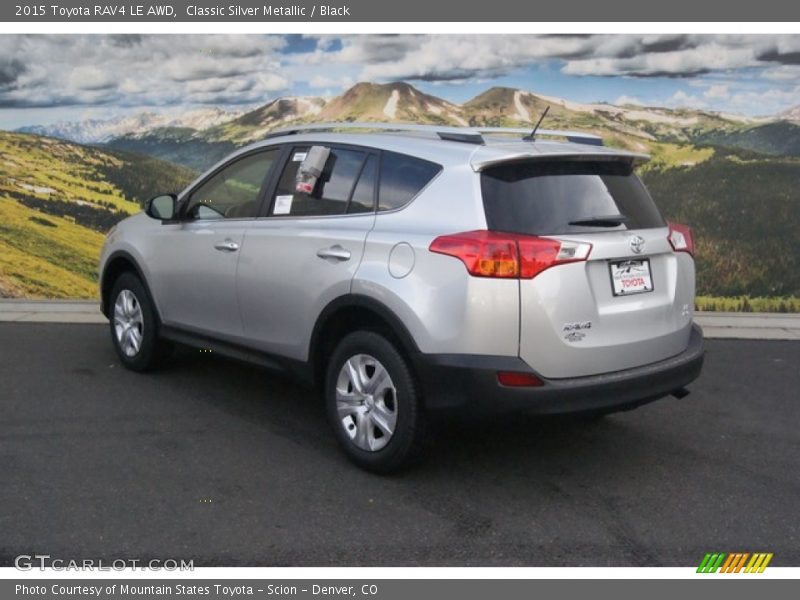 Classic Silver Metallic / Black 2015 Toyota RAV4 LE AWD