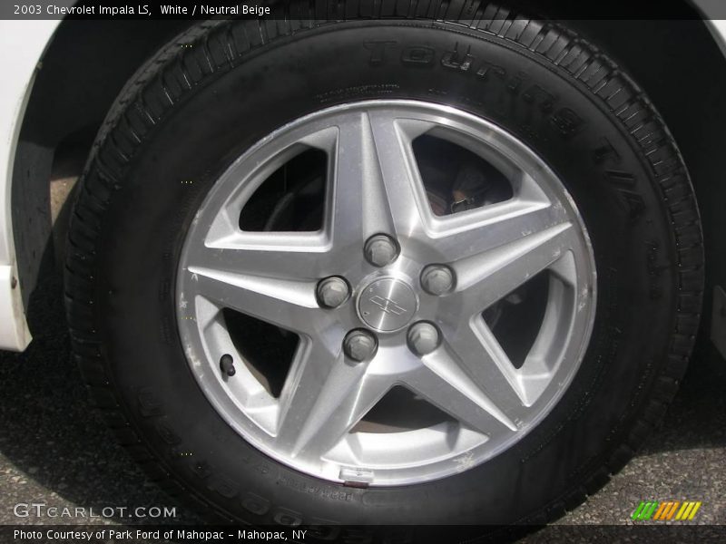 White / Neutral Beige 2003 Chevrolet Impala LS