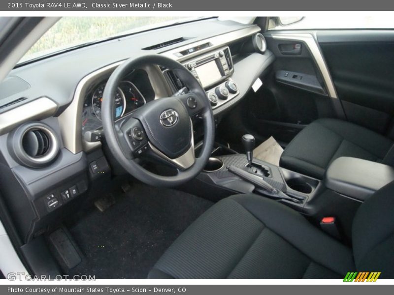 Classic Silver Metallic / Black 2015 Toyota RAV4 LE AWD