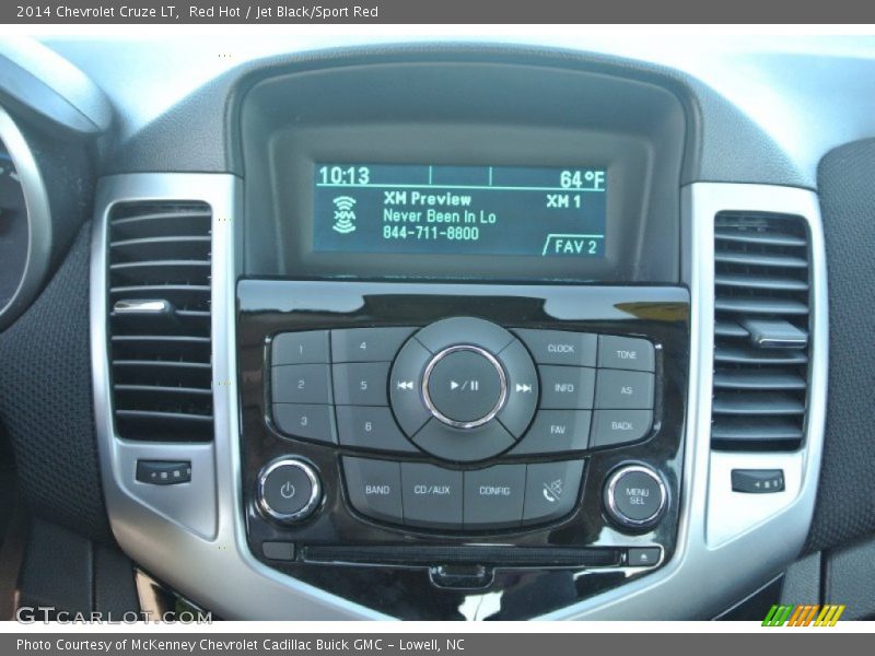 Red Hot / Jet Black/Sport Red 2014 Chevrolet Cruze LT