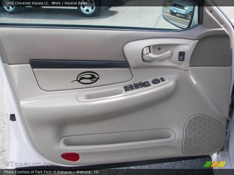 White / Neutral Beige 2003 Chevrolet Impala LS