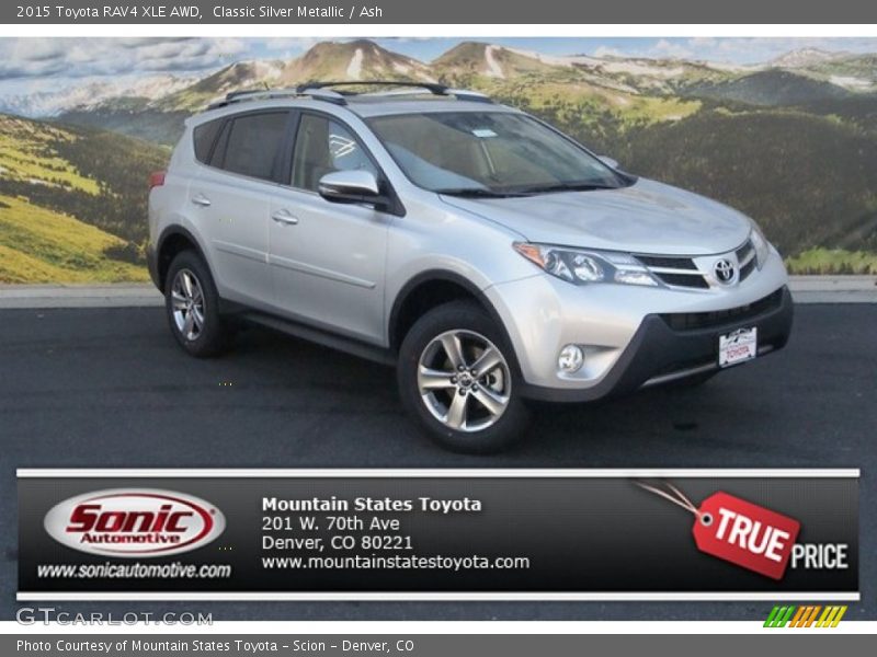 Classic Silver Metallic / Ash 2015 Toyota RAV4 XLE AWD
