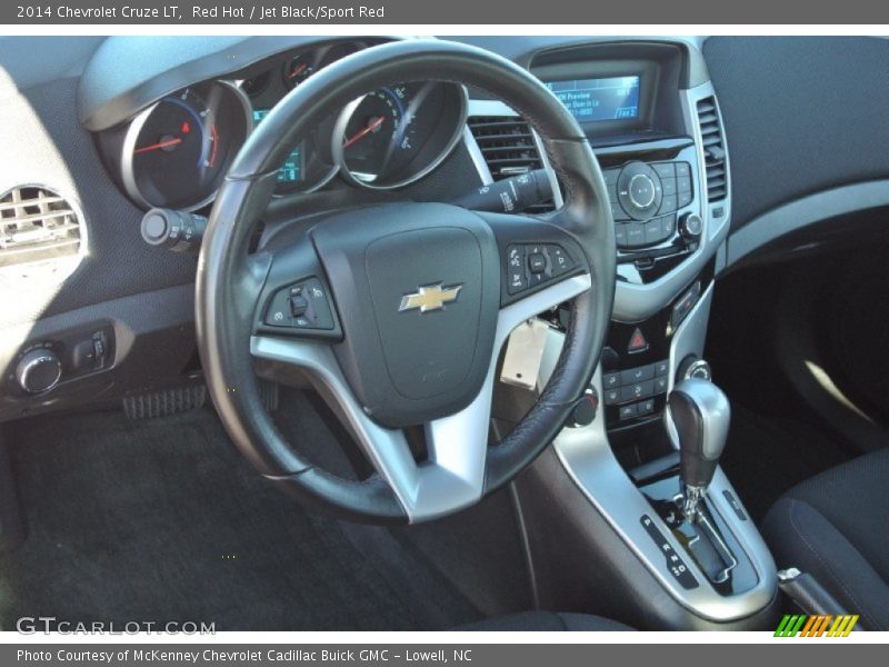 Red Hot / Jet Black/Sport Red 2014 Chevrolet Cruze LT